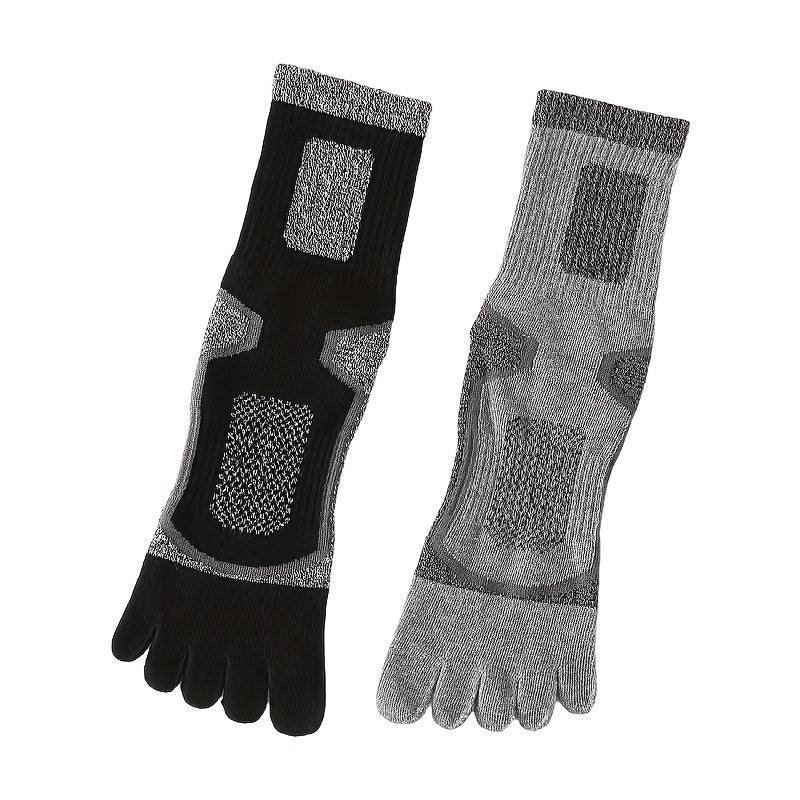 Men's Five Toe Running Socks Geometric Pattern Breathable Cotton MoistureWicking