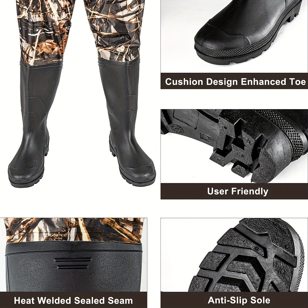 Night Cat Unisex Fishing Hunting Chest Waders With Boot Footstraps Breathable & Lightweight Size 6.5 To 13