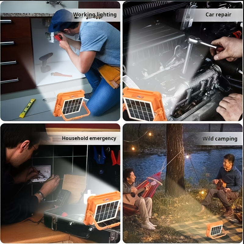 High Power Waterproof Handheld Camping Light USB Rechargeable 180 Rotatable