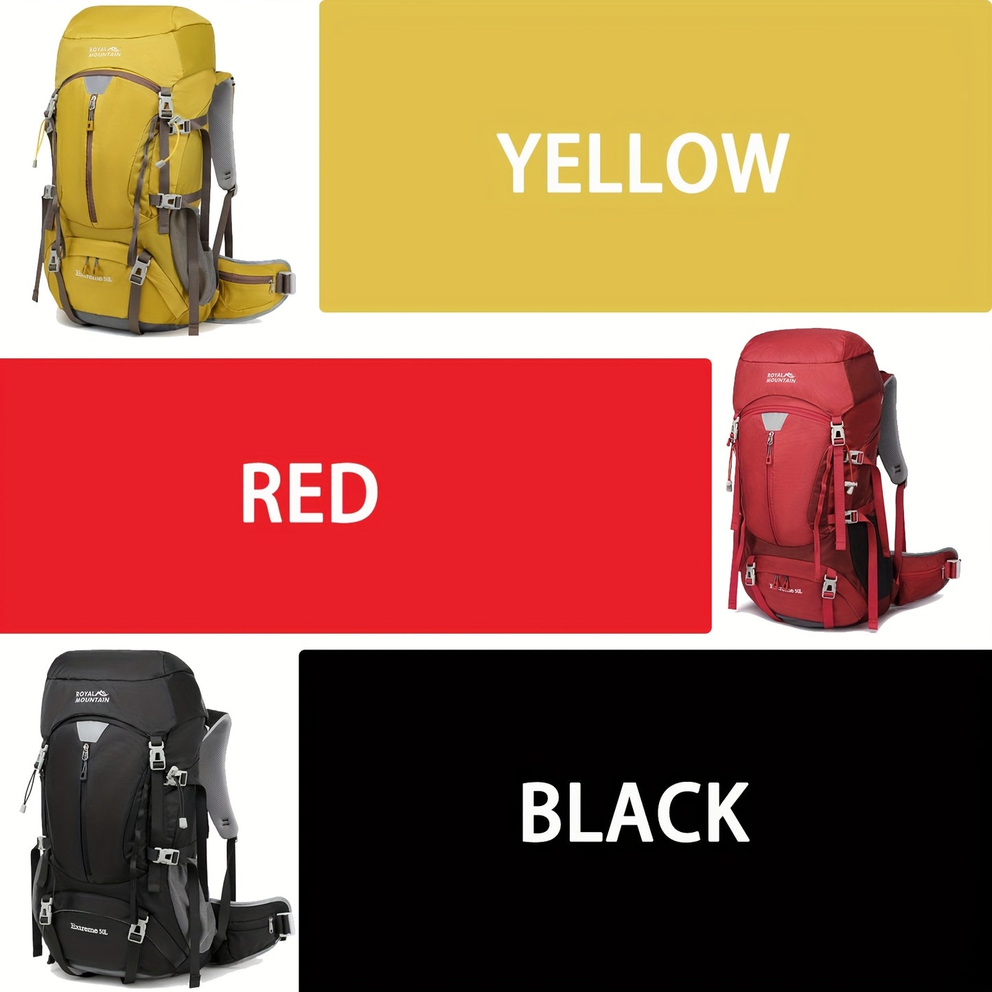 Royal Mountain Large Capacity Hiking Backpack Outdoor Travel Daypack