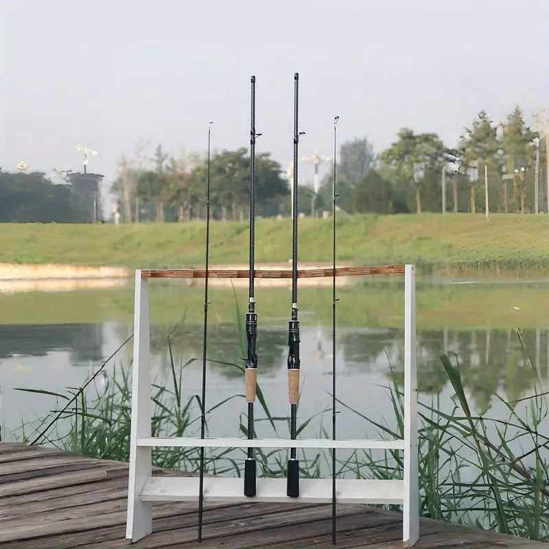 Carbon Lure Rod With Wooden Handle For Fly Fishing