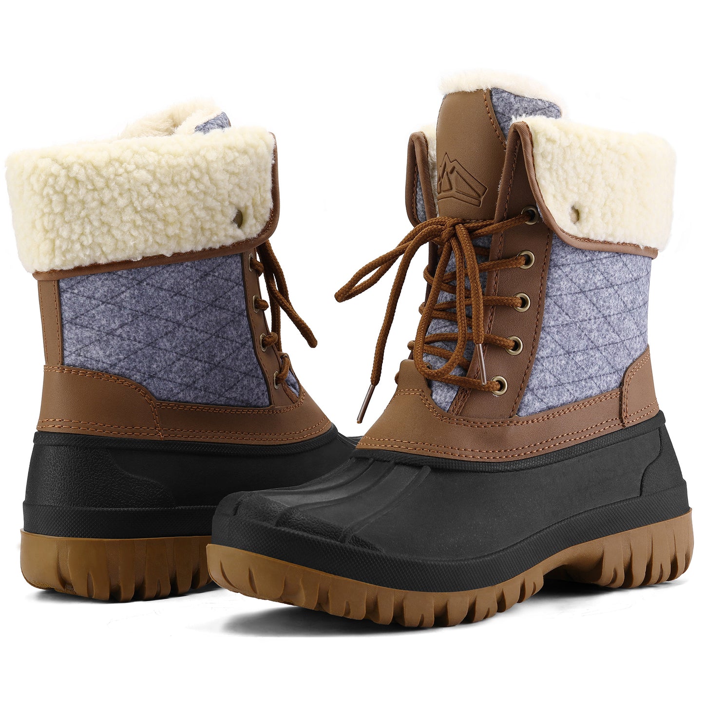 Women's Thermal Snow Boots Non Slip Mid Calf Rubber Sole