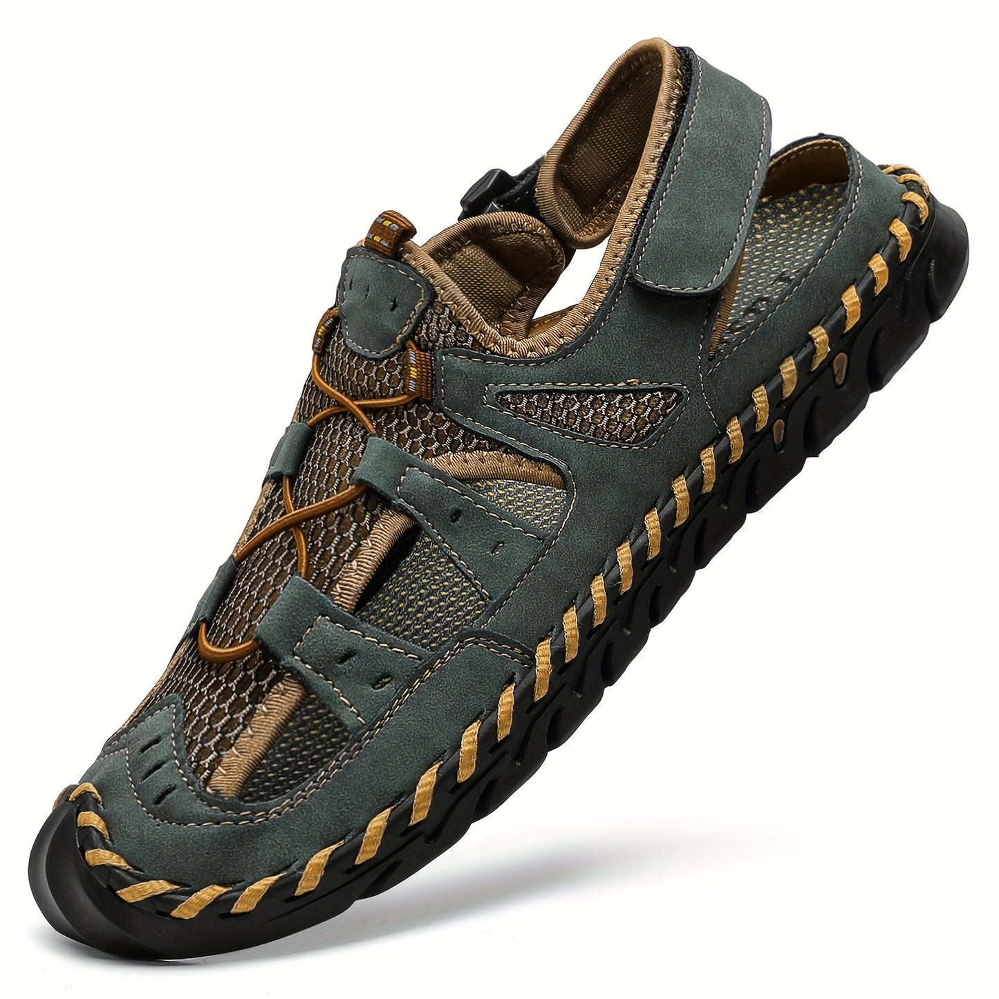 Women's Handmade Outdoor Sandals With Flat Heel And Rubber Soles