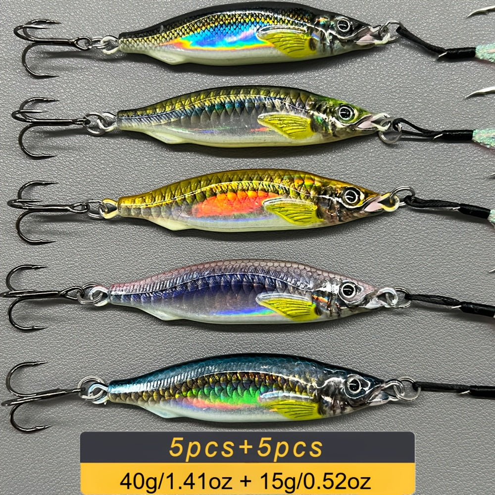 Amacure Fisch Sinking Lure Baits Set for Freshwater and Saltwater