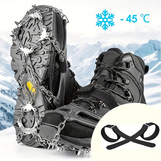 Stainless Steel Ice Cleats Crampons Traction Grips For Boots