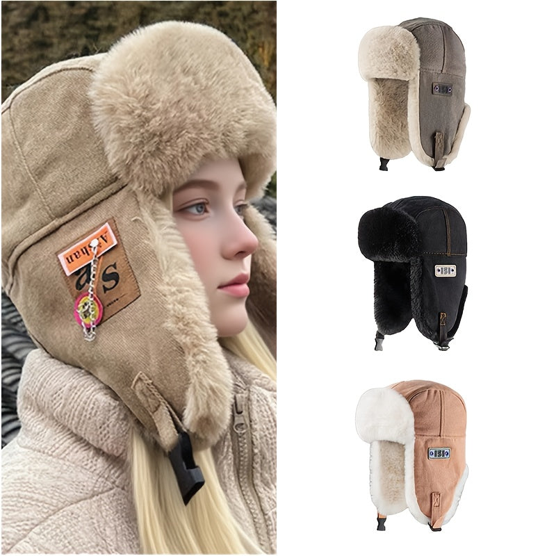 Unisex Winter Ear Protection Lei Feng Hat With Plush Lining