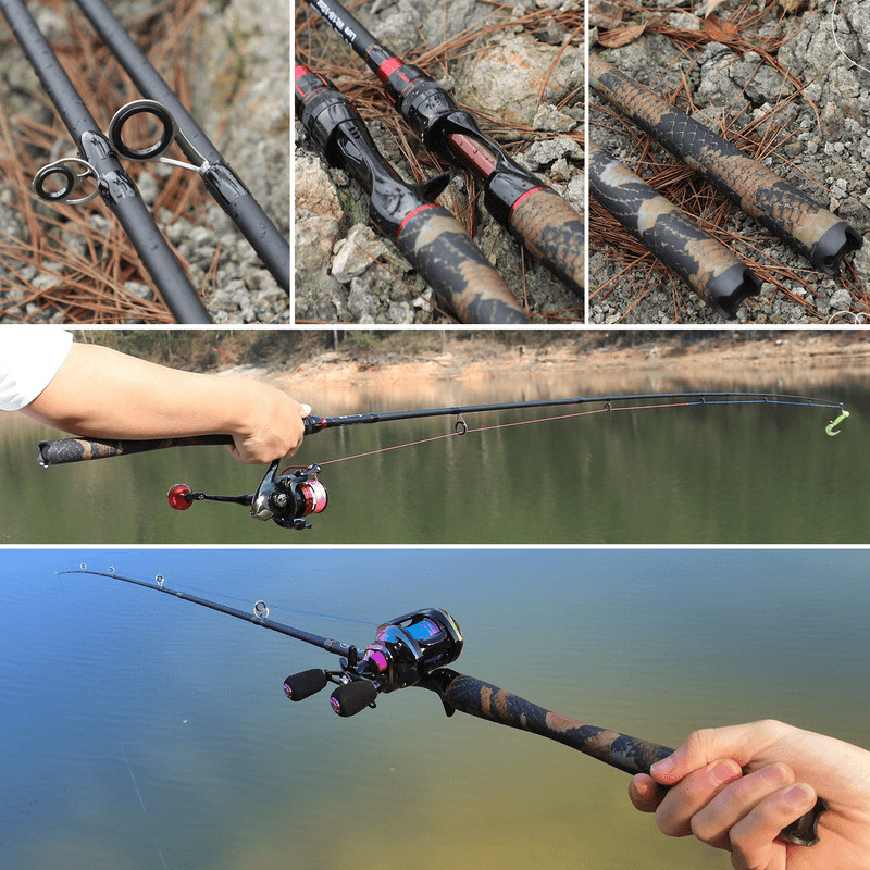 Sougayilang 4-Part Ultra-light Carbon Fiber Fishing Rod Spinning Casting