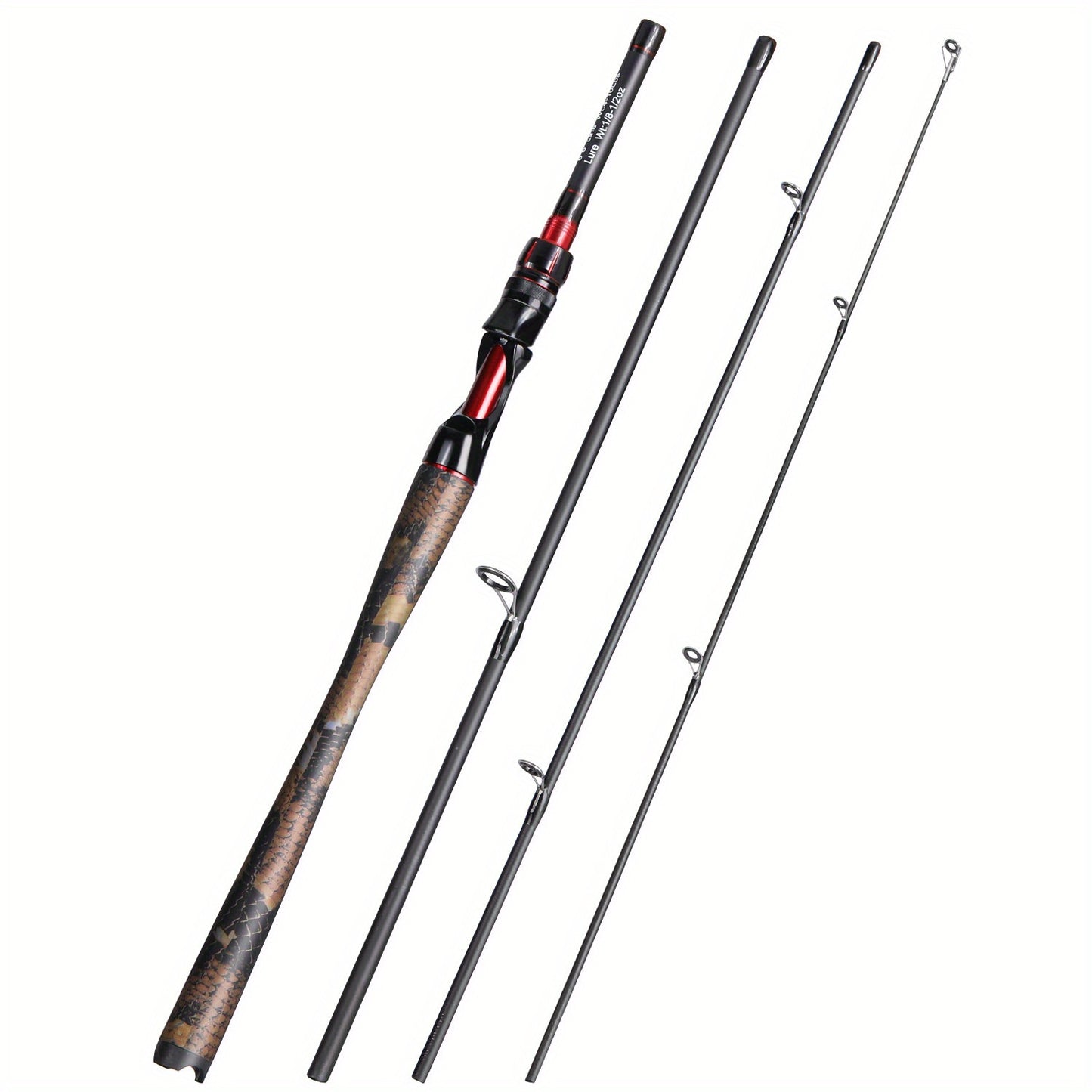 Sougayilang 4-Part Ultra-light Carbon Fiber Fishing Rod Spinning Casting