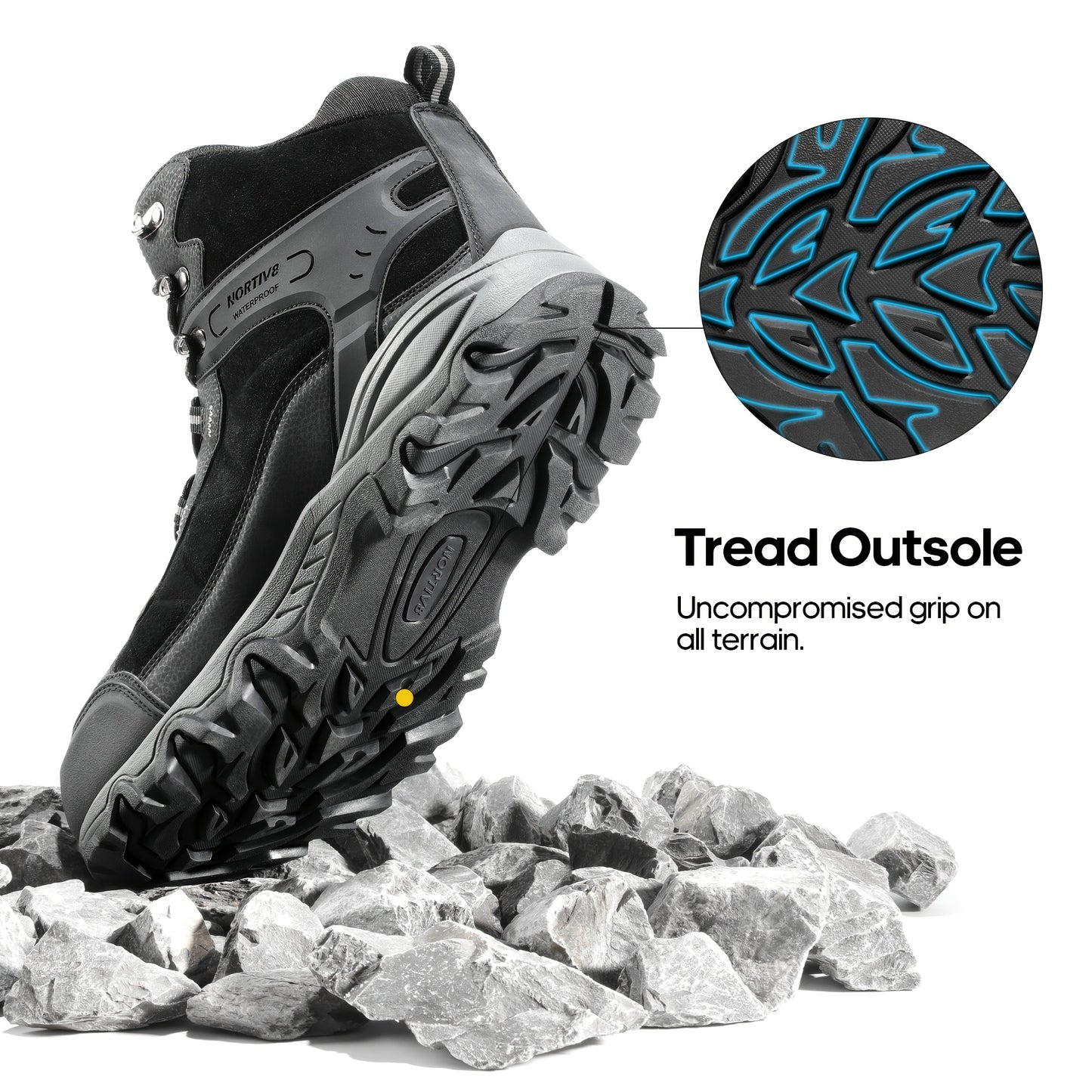Men's Hiking Boots Outdoor Mid Trekking Mountaineering Shoes