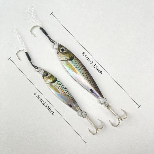 Amacure Fisch Laser Metal Jigs Saltwater Lures 10pcs Long Casting