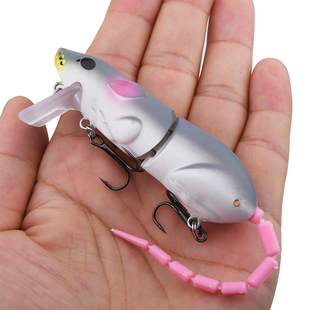 Heavy-Duty Weed-Resistant Segmented Mouse Lure for Freshwater and Saltwater
