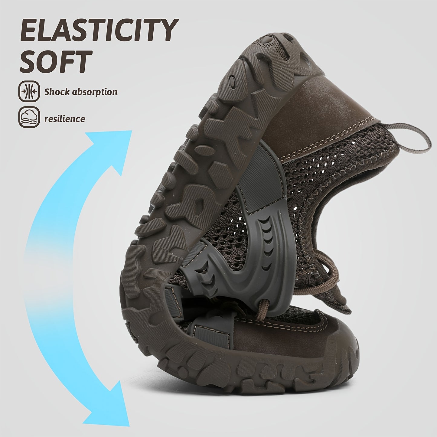 LITTLEPLUM Men Hiking Sandals Slip On Outdoor Footwear