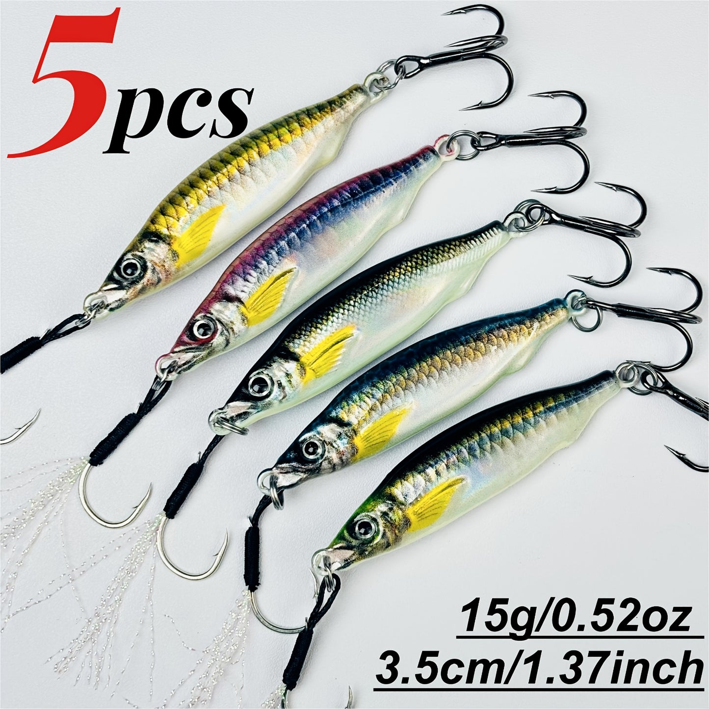 Amacure Fisch Sinking Lure Baits Set for Freshwater and Saltwater