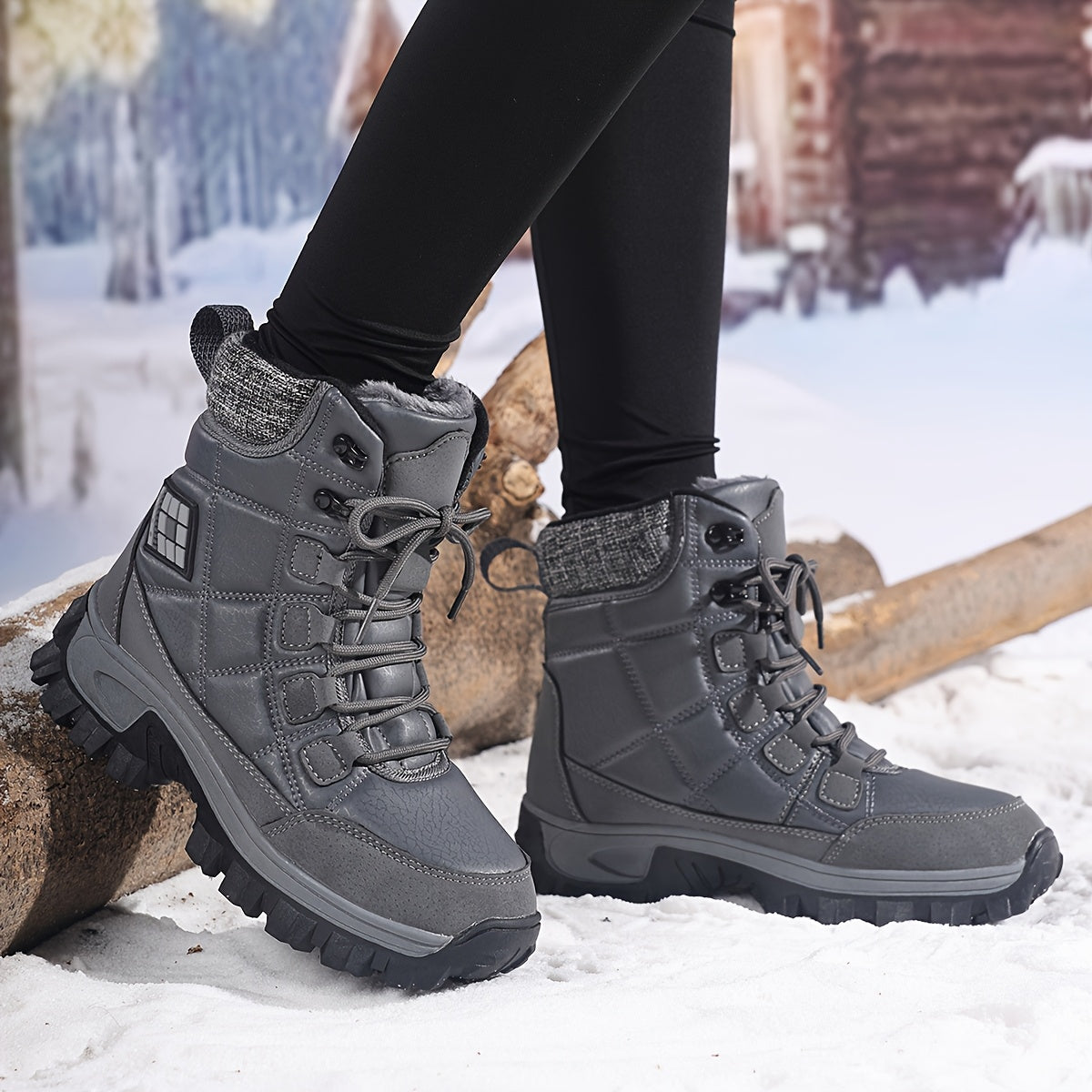HDOXSE Womens Winter Snow Boots Non Slip TPR Outsole Warmth