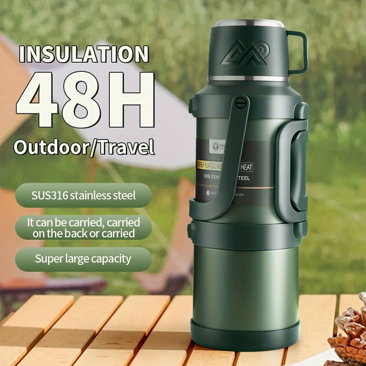 Insulated 316 Stainless Steel bottle For Outdoor Travel