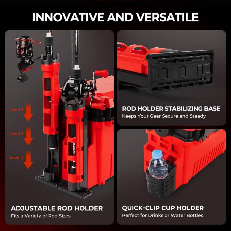 RigHub Portable Tackle Storage Box with 71pcs Freshwater Fishing Lure Kit - All-in-One Organized Fishing Gear, Lure Collection & Tackle Case for Lakes, Rivers, - Ideal for Anglers, Trout, Bass, Pike, Walleye, Catfish