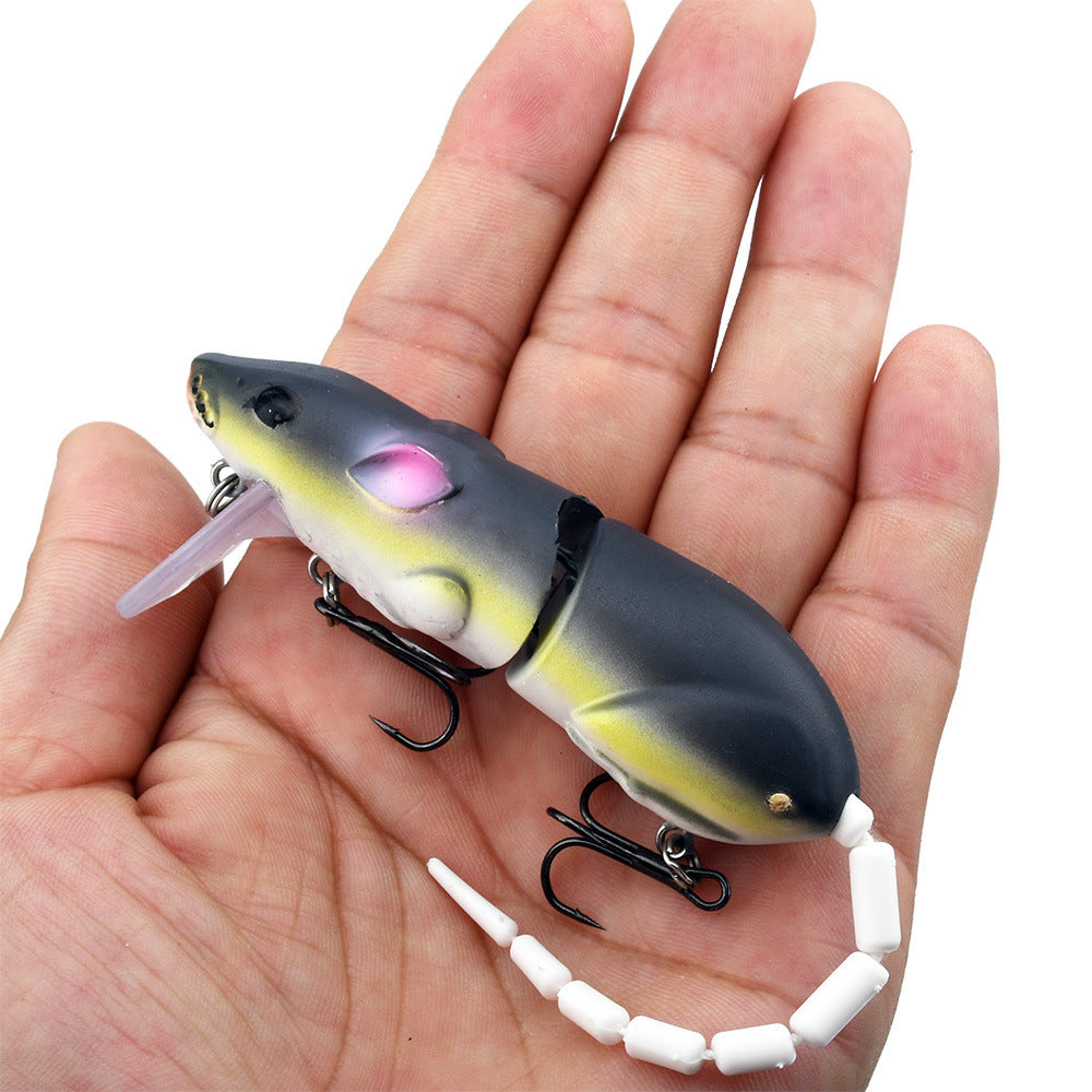 Heavy-Duty Weed-Resistant Segmented Mouse Lure for Freshwater and Saltwater