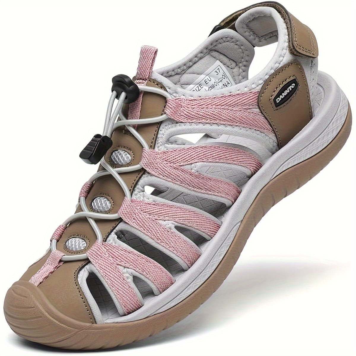 Women's Closed Toe Hiking Sandals with Adjustable Straps & Anti-Slip Rubber Sole - Lightweight Breathable Fabric Upper, Cushioned Comfort for Outdoor Walking, Beach, Camping & Travel - Blue, Hiking Accessories